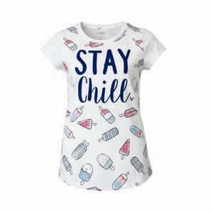 Justice girls “Stay‎ Chill” shirt size 8